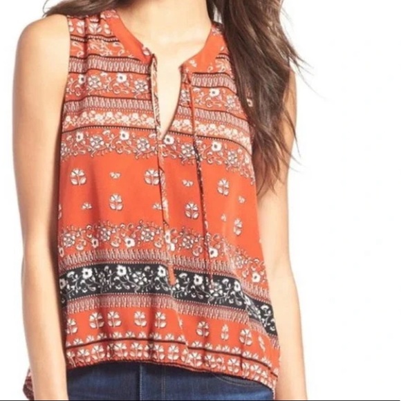 Anthropologie Tops - Cupcakes & Cashmere Rust Tank Blouse XS